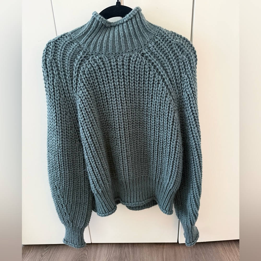 H&M Cozy Turtleneck Sweater - Turquoise/Teal